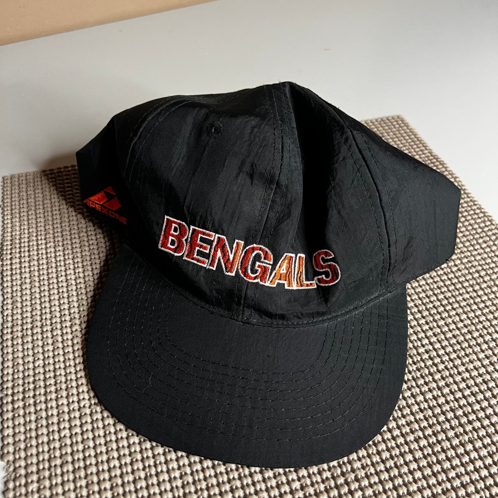 Vintage Apex One Cincinnati Bengals Snapback Hat Black Embroidered NFL‎ 90s Cap